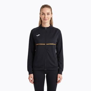 Felpa da running Joma Record III Full Zip da donna, nero