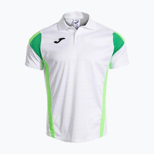 Camicia da tennis da uomo Joma Montreal bianco/verde fluoro