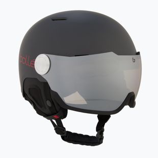 Casco da sci Bollé Might Visor titanio rosso opaco/marrone pistola