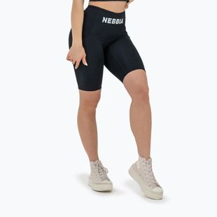 Pantaloncini da donna NEBBIA Biker a vita alta 10″ Pantaloncini da allenamento Gym Therapy nero