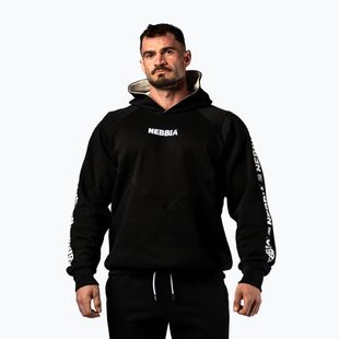 Felpa da uomo NEBBIA Hero Hoodie black
