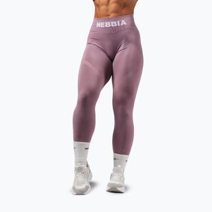 Leggings da allenamento donna NEBBIA Flow Seamless Hight Waist Push Up pink