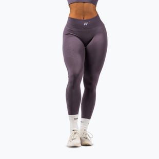 Leggings da allenamento donna NEBBIA Flow Seamless Maximum Push-Up dark grey