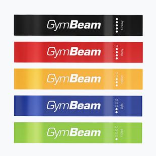 Set di bande di resistenza GymBeam Resistance 5 5 pezzi multicolor