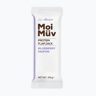 Barretta proteica GymBeam MoiMüv Flapjack 90 g blueberry muffin