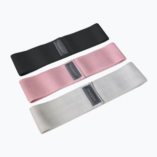 Set di bande elastiche per esercizi GymBeam Booty Band - Beast Pink black/grey/pink