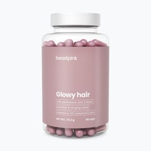 Suplemento GymBeam Glowy Hair - BeastPink 90 capsule