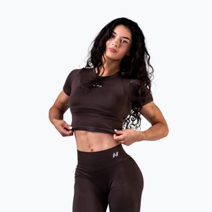 Top da allenamento donna  NEBBIA Power dark brown