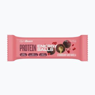 Barretta proteica GymBeam Protein Energy Balls 45 g stawberry vanilla