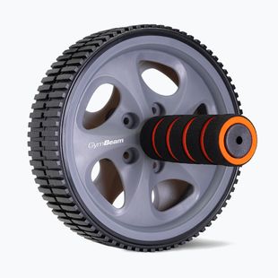 Kółko per esercizi per i muscoli addominali GymBeam Ab Wheel nero/grigio/arancione