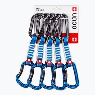 Ocun Falcon QD Zoom PA 12 cm espressioni di arrampicata 5 pezzi blu.
