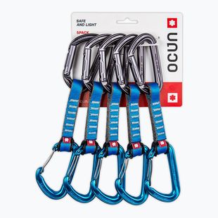 Ocun Hawk QD Combi PA 10 cm espressioni di arrampicata 5 pezzi blu.