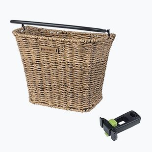 Cestino bici anteriore Basil Bremen Rattan Look KF+KF Ahead Stem Holder seagrass