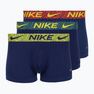 Boxer da uomo Nike Dri-Fit Essential Micro Trunk 3 paia blu void/lgh crim/brht citron/evergrn aura/abst wb