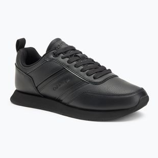 Calvin Klein scarpe da uomo HM0HM01897 Low Prof Runn Laceup Tape Triple Black