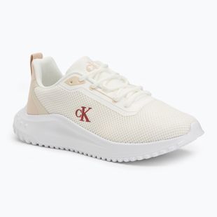 Calvin Klein scarpe donna YW0YW01851 Eva Runner L-Up Mix Mesh Logo Ck bianco brillante/nero