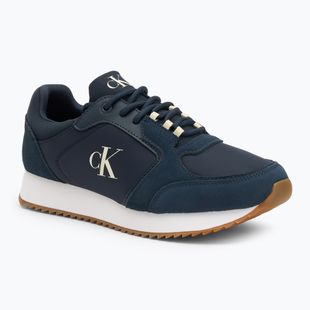 Scarpe da uomo Calvin Klein YM0YM01326 Retro Runner Sock Lace Up Ny-Su Calvin Navy/Bright White/Gum