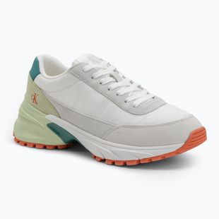 Calvin Klein scarpe uomo YM0YM01292 Hike Runner Casual Ny-Su Bright White/Wild Green/Tigerilily