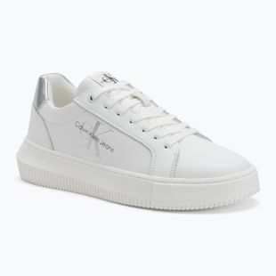 Calvin Klein scarpe donna YW0YW01224 Cupsole Mono Lth Wn bianco/argento