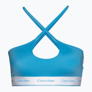 Calvin Klein Halter Bralette top costume da bagno blu malibu