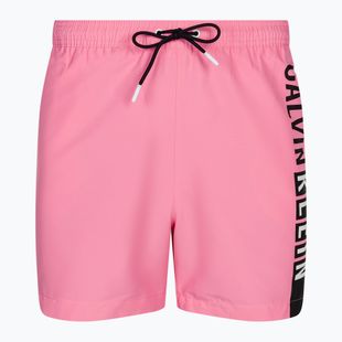 Pantaloncini da bagno Calvin Klein Medium con coulisse e grafica da uomo in rosa