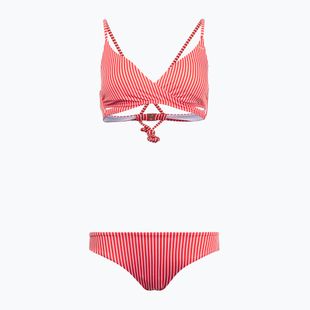 Costume da bagno due pezzi donna O'Neill Baay Maoi Bikini rosso a righe semplici