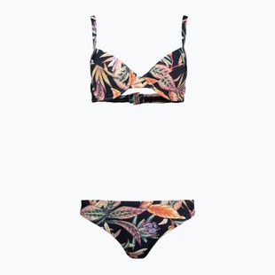 Costume da bagno a due pezzi da donna O'Neill Julia Wb Rita Bikini nero fiore tropicale