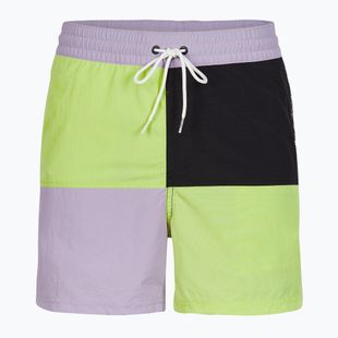 Pantaloncini da bagno da uomo O'Neill Wilder Colorblock 16'' sunny lime color block