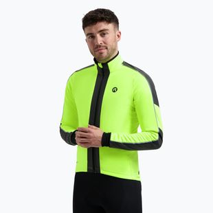 Giacca da ciclismo Rogelli Essential Winter Hi Vis da uomo, giallo