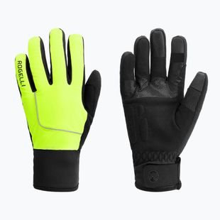 Guanti da ciclismo uomo Rogelli Essential Winter Waterproop fluorescent yellow