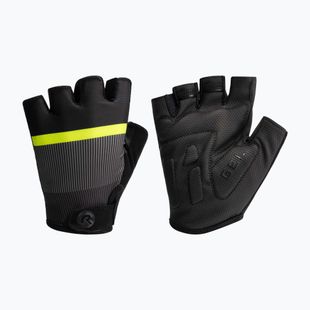 Guanti da ciclismo Rogelli Hero II da uomo nero/fluoro/grigio