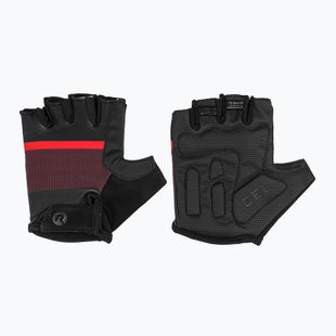 Guanti da ciclismo Rogelli Hero II uomo nero/rosso/bordeaux
