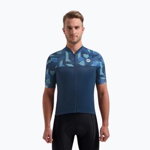 Maglia ciclismo uomo Rogelli Essential Graphic blu