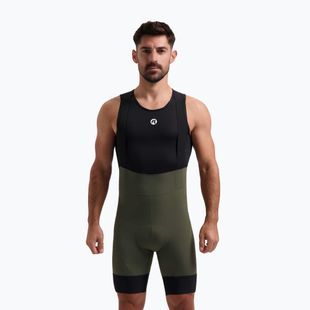 Pantaloncini da ciclismo Rogelli Signature Bib Short da uomo, verde