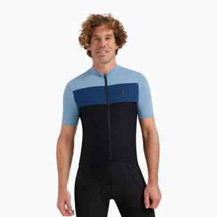 Rogelli Core Block maglia da ciclismo uomo nero / blu / blu scuro