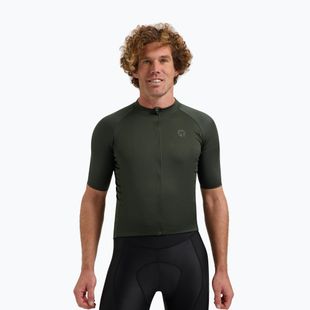 Maglia da ciclismo Rogelli Essential II verde militare per uomo