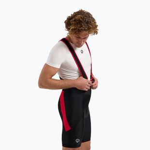 Pantaloncini da ciclismo Rogelli Core Bib Short da uomo nero/rosso