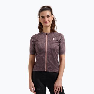 Maglia da ciclismo Rogelli Essential Graphic II donna bordeaux / corallo