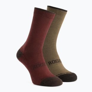 Calzini Rogelli Wool Wintersocks 2 paia burgundy/brown