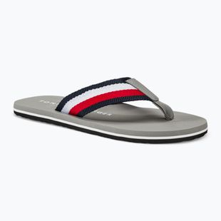 Tommy Hilfiger Corporate Beach Sandal da uomo infradito argento antico