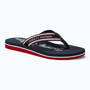 Tommy Hilfiger Im Graphic Beach Sandal infradito da donna blu spaziale