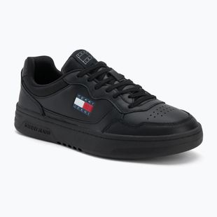 Tommy Jeans scarpe uomo Cupsole Pelle Ess nero