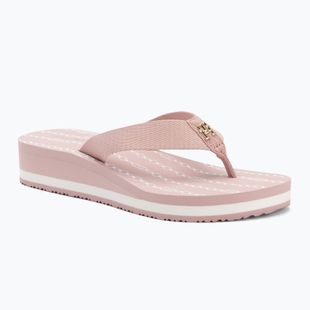 Tommy Hilfiger Donna Im Th Chainprint Midwedge Sandal rosa nebbioso