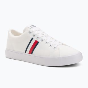 Scarpe da ginnastica Tommy Hilfiger uomo Th Hi Vulc Low Core Stripes Mesh bianco