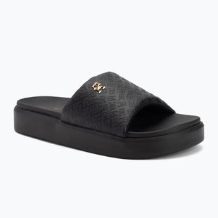 Tommy Hilfiger infradito donna Platform Monogram Poolslide nero