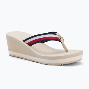Tommy Hilfiger donna Corporate Wedge Beach Sandal infradito in mussola