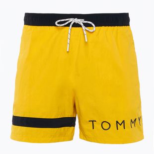 Pantaloncini da bagno Tommy Hilfiger Medium con coulisse da uomo, giallo marigold