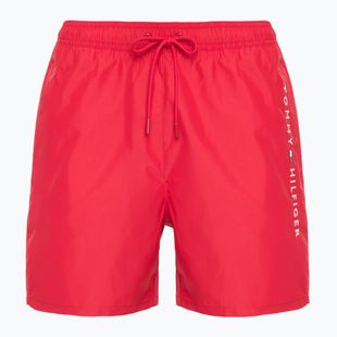 Tommy Hilfiger pantaloncini da bagno con coulisse uomo medio rosso