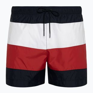Pantaloncini da bagno Tommy Hilfiger da uomo con coulisse media Bold Flag desert sky