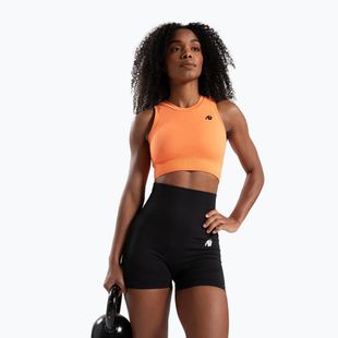 Gorilla Wear top da allenamento da donna Olivia Crop arancione